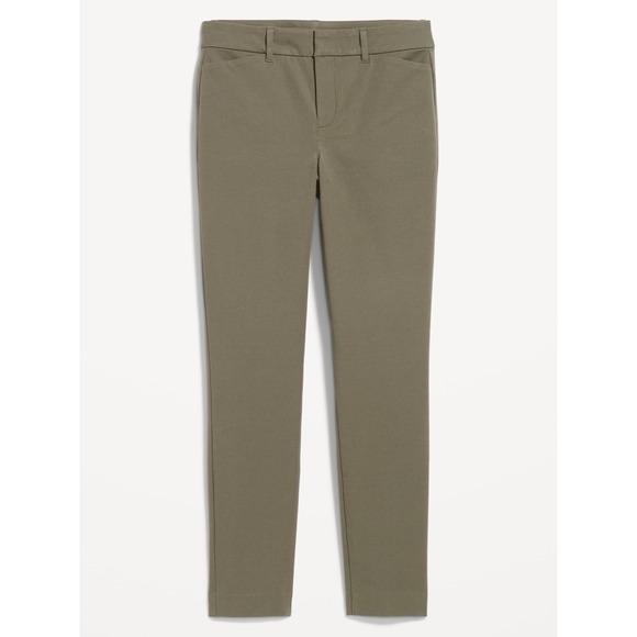 Old Navy Women 8 Reg High-Waisted Pixie Skinny Ankle Green Pants Casual Colorful - Picture 7 of 16